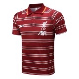21/22 Liverpool Burgundy Soccer Polo Jersey Mens