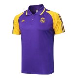 23/24 Real Madrid Purple Soccer Polo Jersey Mens