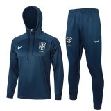 (Hoodie) 2024 Brazil Royal Soccer Training Suit Sweatshirt + Pants Mens