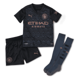 20/21 Manchester City Away Black Kids Soccer Kit (Jersey + Short + Socks)