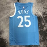Minnesota Timberwolves 2019/2020 Blue Swingman Jersey City Edition Man (ROSE #25)
