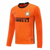 2020-21 Inter Milan Goalkeeper Orange Long Sleeve Man Soccer Jersey