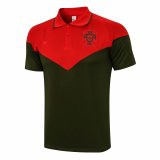 21/22 Portugal Red - Green Soccer Polo Jersey Man
