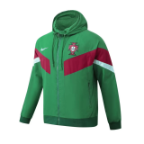 2024 Portugal Green All Weather Windrunner Soccer Jacket Mens