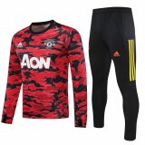 20/21 Manchester United Christmas Red - Black Men Soccer Training Suit