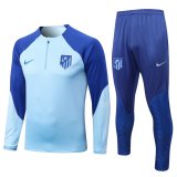 22/23 Atletico Madrid Light Blue Soccer Training Suit Mens