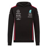 (Hoodie) 2023 Mercedes-AMG Petronas Black F1 Team Sweatshirt Mens
