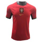 2022 Portugal Pre-Match Red Soccer Training Jersey Mens