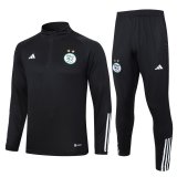 2023 Algeria Black Soccer Training Suit Sweatshirt + Pants Mens