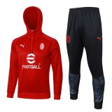 (Hoodie) 23/24 AC Milan Red Soccer Training Suit Mens