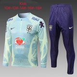 2022 Brazil Green Soccer Training Suit Kids