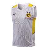 21/22 Borussia Dortmund White Soccer Singlet Jersey Mens