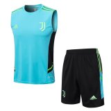 22/23 Juventus Light Green Soccer Singlet + Short Mens