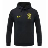 (Hoodie) 2022 Brazil Black Pullover Soccer Sweatshirt Mens