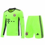 20/21 Bayern Munich Goalkeeper Yellow Long Sleeve Man Soccer Jersey + Shorts Set