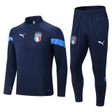 22/23 Italy Navy Soccer Training Suit Mens