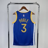 (POOLE - 3) 23/24 Golden State Warriors Royal Swingman Jersey - Icon Edition Mens