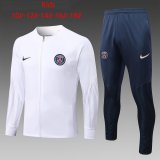22/23 PSG White Soccer Training Suit Jacket + Pants Kids