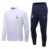 2022 France White Soccer Training Suit Mens