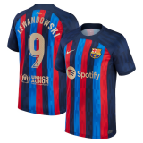 (Lewandowski #9) 22/23 Barcelona Home Soccer Jersey Mens