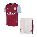 22/23 Aston Villa Home Soccer Jersey + Shorts Kids