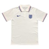 20/21 England White Men Soccer Polo Jersey