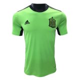 2021 Spain Goalkeeper Green Soccer Jersey Mens