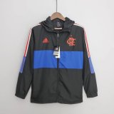22/23 Flamengo Black - Blue Soccer Windrunner Jacket Mens