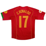(Retro C.Ronaldo #17) 2004 Portugal Home Soccer Jersey Mens