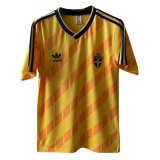 1988 Sweden Retro Home Soccer Jersey Mens