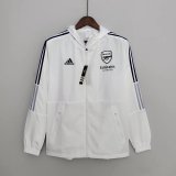 22/23 Arsenal White Soccer Windrunner Jacket Mens