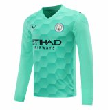2020-21 Manchester City Goalkeeper Green Long Sleeve Man Soccer Jersey