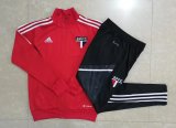22/23 Sao Paulo FC Red Soccer Training Suit Jacket + Pants Mens