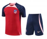 23/24 Atletico Madrid Red Soccer Training Suit Jersey + Short Mens