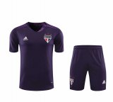 20/21 Sao Paulo FC Goalkeeper Purple Man Soccer Jersey + Shorts Set