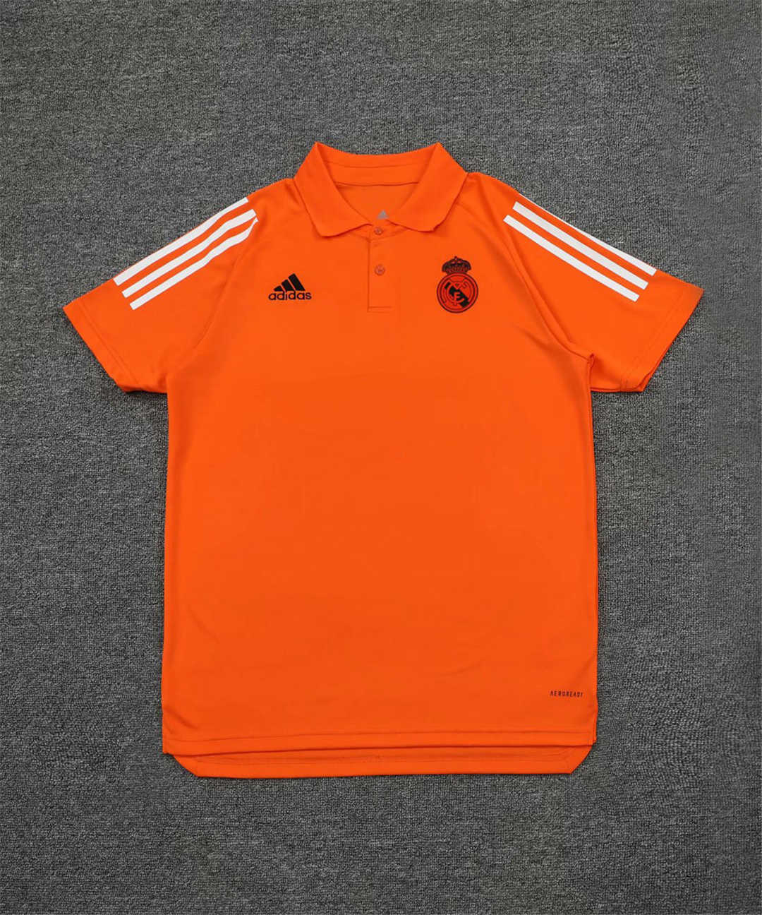 2020-21 Real Madrid UCL Orange Man Soccer Polo Jersey ...