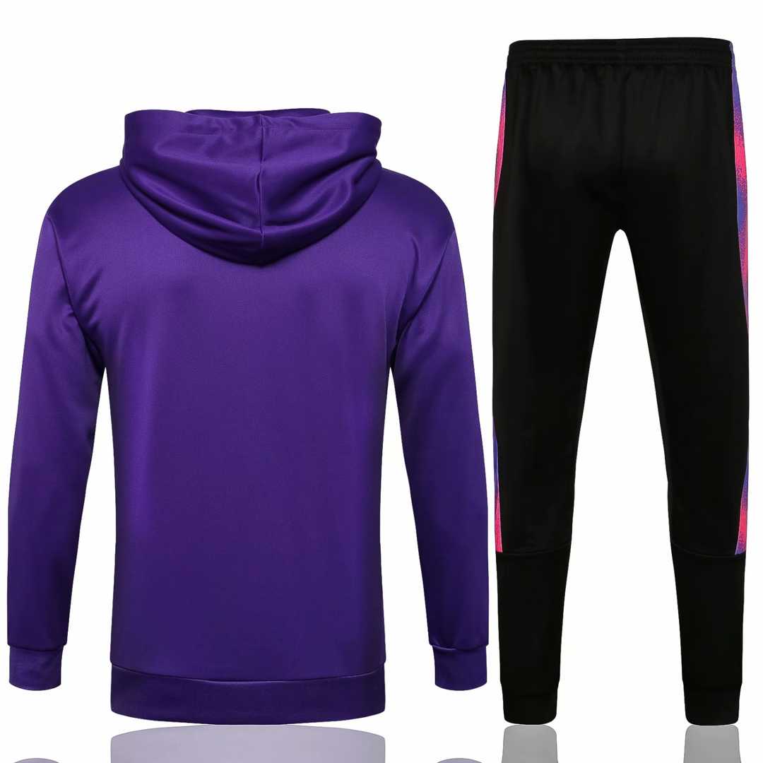 21/22 PSG x Jordan Hoodie Purple Soccer Training Suit (Sweatshirt ...